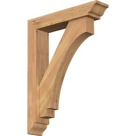 Ekena Millwork Imperial Traditional Smooth Bracket w/ Offset Brace, Western Red Cedar, 5 1/2"W x 26"D x 34"H BKT0604X26X34IMP01SWR